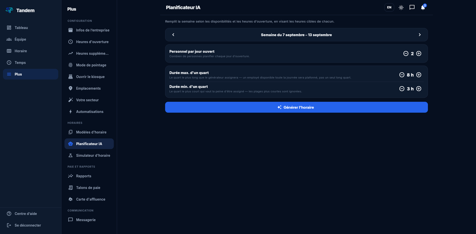 Planificateur IA